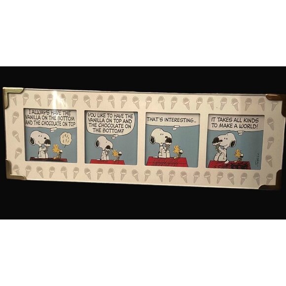 Hallmark "It Takes All Kinds!" Limited Edition Snoopy Comic Strip Frame - Picture 3 of 10